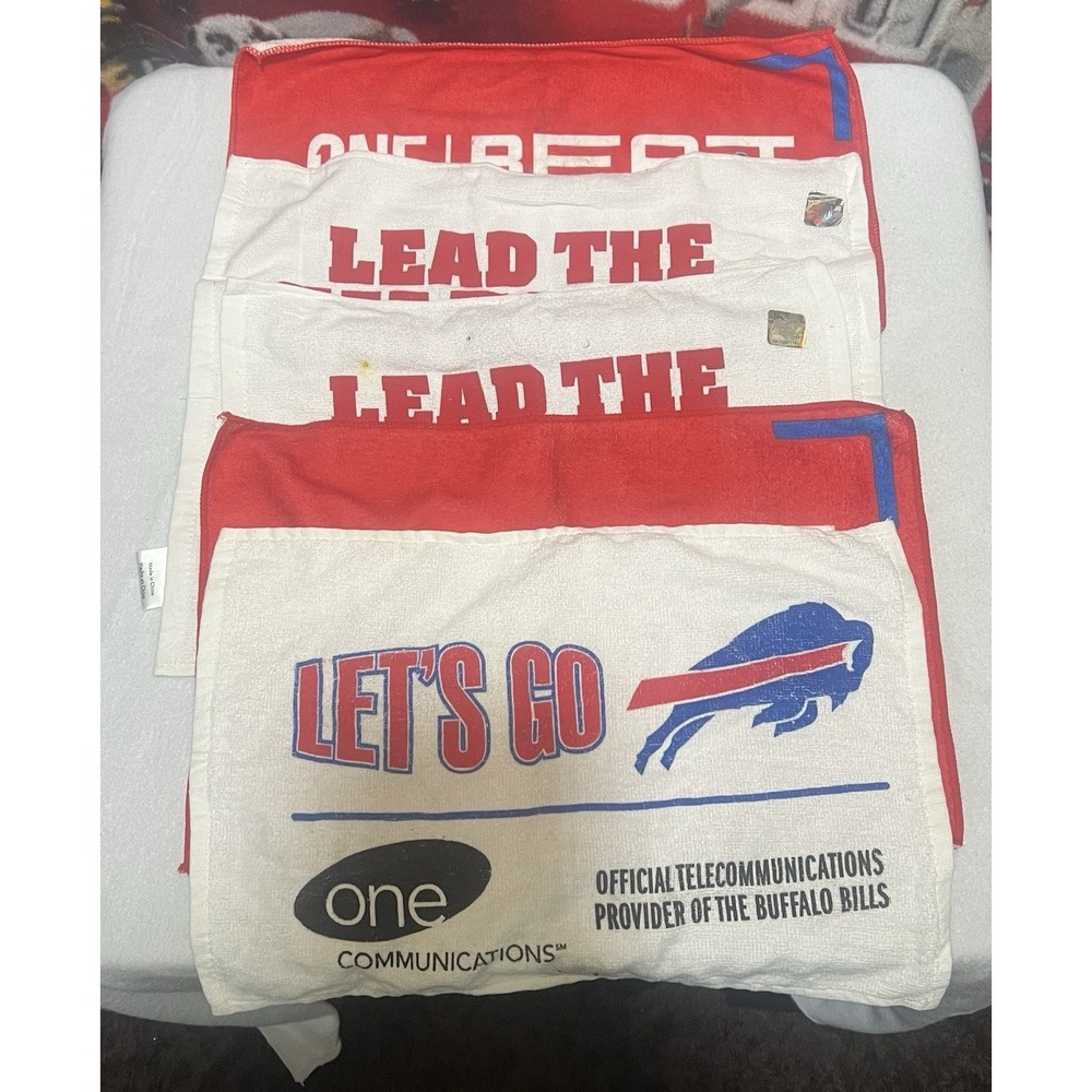 Buffalo Bills NFL Set Of 5 Rally Or Golf Towels New With Sticker